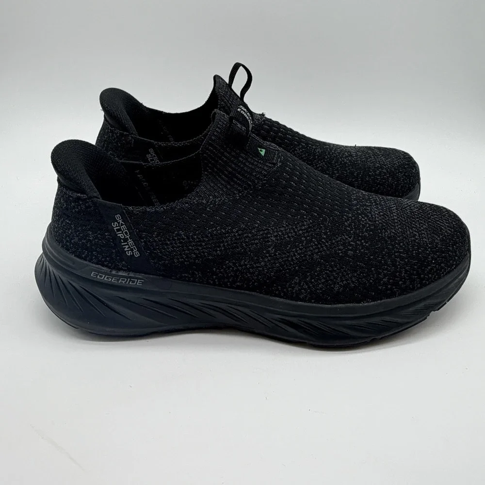 Skechers Shoes‎ Men's Sz 10 Black Slip-Ins Edgeride-Commissioner Sneaker 232839